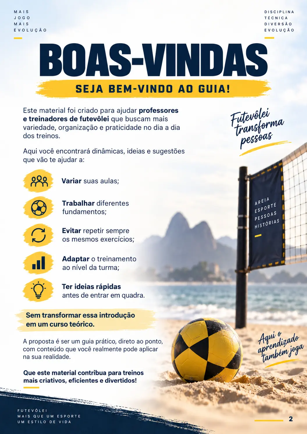 Página 2 do material demonstrativo de futevôlei