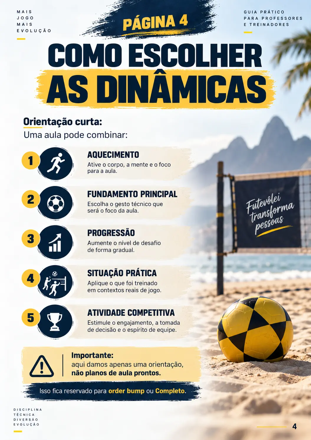 Página 4 do material demonstrativo de futevôlei