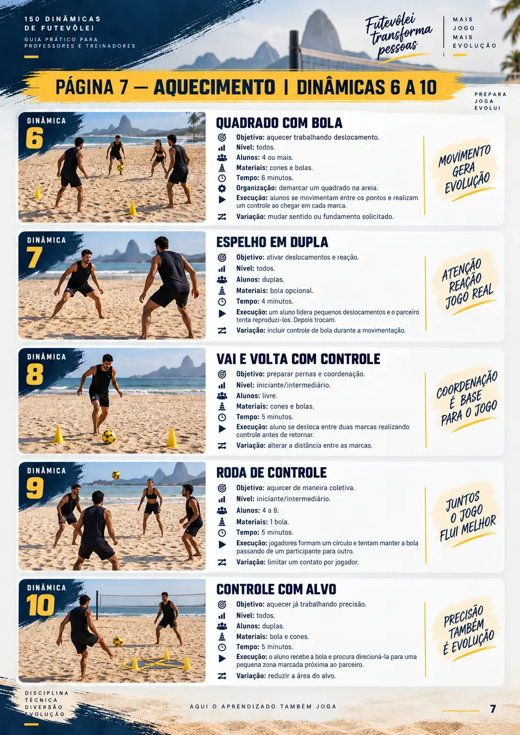 Página 7 do material demonstrativo de futevôlei